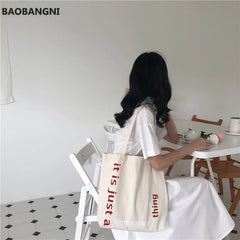 Large Capacity Canvas Tote Bags Women Shoulder Shopping Bag
