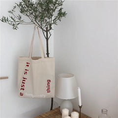 Large Capacity Canvas Tote Bags Women Shoulder Shopping Bag