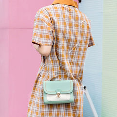 Embroidered Mini Square Shoulder Bag for Women