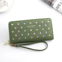 Heart Wallet Handbag Long Zipper Large Capacity Mobile Bag Small Love Wallet
