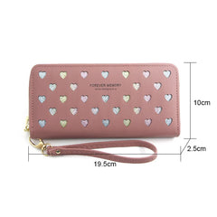 Heart Wallet Handbag Long Zipper Large Capacity Mobile Bag Small Love Wallet