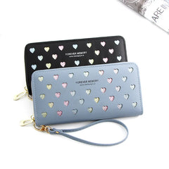 Heart Wallet Handbag Long Zipper Large Capacity Mobile Bag Small Love Wallet