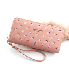 Heart Wallet Handbag Long Zipper Large Capacity Mobile Bag Small Love Wallet