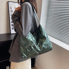 Nylon Shoulder Bag PU Leather Side Bags for Women Ladies Crossbody