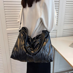 Nylon Shoulder Bag PU Leather Side Bags for Women Ladies Crossbody