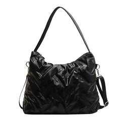 Nylon Shoulder Bag PU Leather Side Bags for Women Ladies Crossbody
