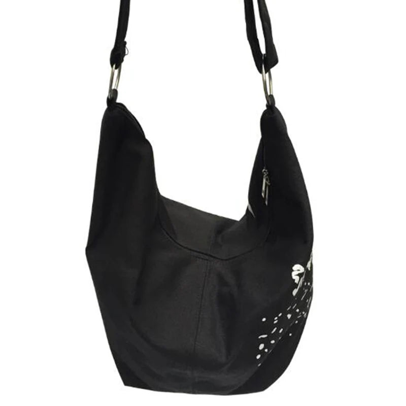 Canvas Crossbody Bag Women Irregular Handbag Large Casual Messenger Bag