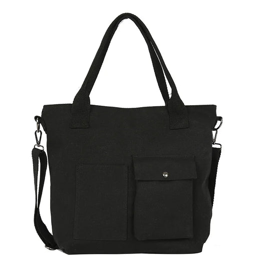 Canvas Shoulder Bag for Women: Large Capacity Crossbody Messenger Bag