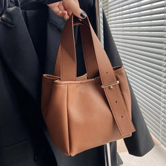 PU Leather OL Ladies Handbags Women Crossbody Bucket Small Tote
