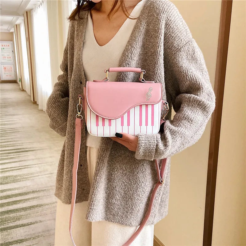 Piano Women Shoulder Bags PU Leather Messenger Bag Handbag Crossbody Bag