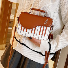 Piano Women Shoulder Bag PU Leather Handbag Crossbody Coin Purse