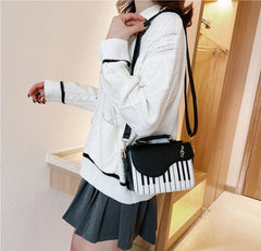Piano Women Shoulder Bags PU Leather Messenger Bag Handbag Crossbody Bag