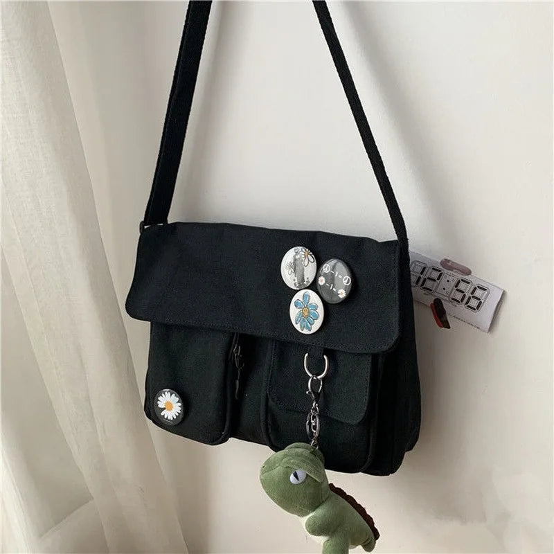 Planet Print Women Shoulder Bag Canvas Bag For Women Messenger Girls Bolso