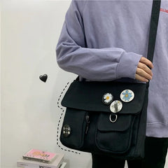 Planet Print Women Shoulder Bag Canvas Bag For Women Messenger Girls Bolso