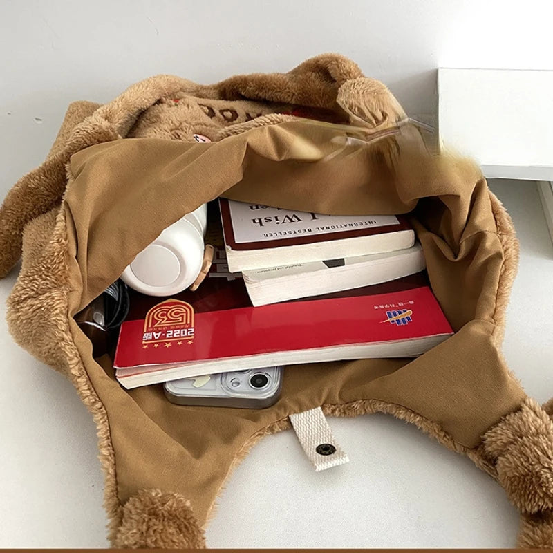 Large Fluffy Fur Shoulder Bag for Girls