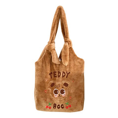 Large Fluffy Fur Shoulder Bag for Girls