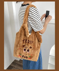 Large Fluffy Fur Shoulder Bag for Girls