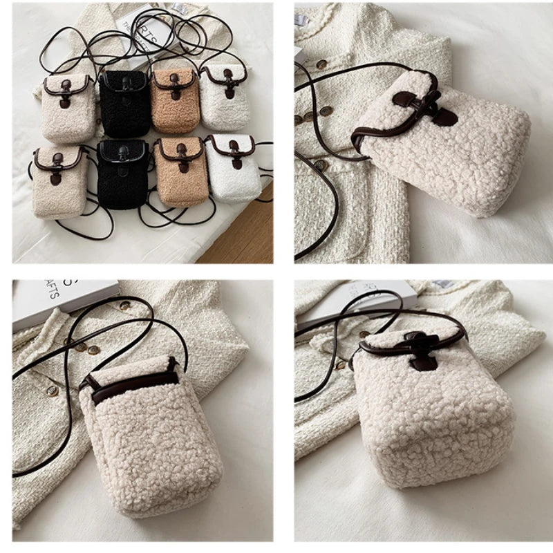 Fluffy Fur Crossbody Bag Soft Winter Handbag