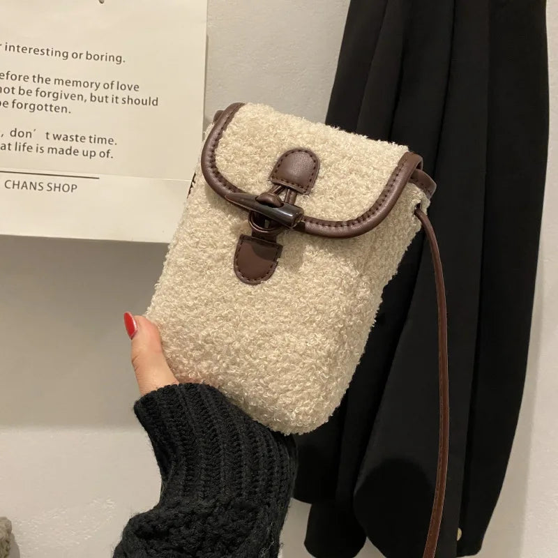 Fluffy Fur Crossbody Bag Soft Winter Handbag