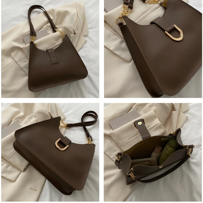 Women's PU Leather Shoulder Bag Tote Handbag