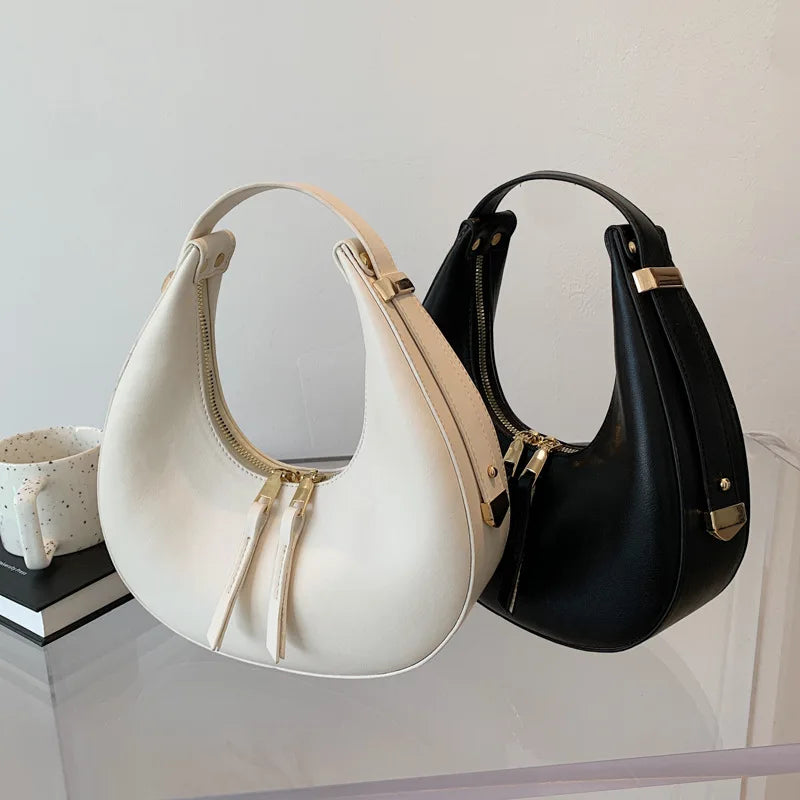 Retro Crescent Bag For Women Handbag Shoulder Bag