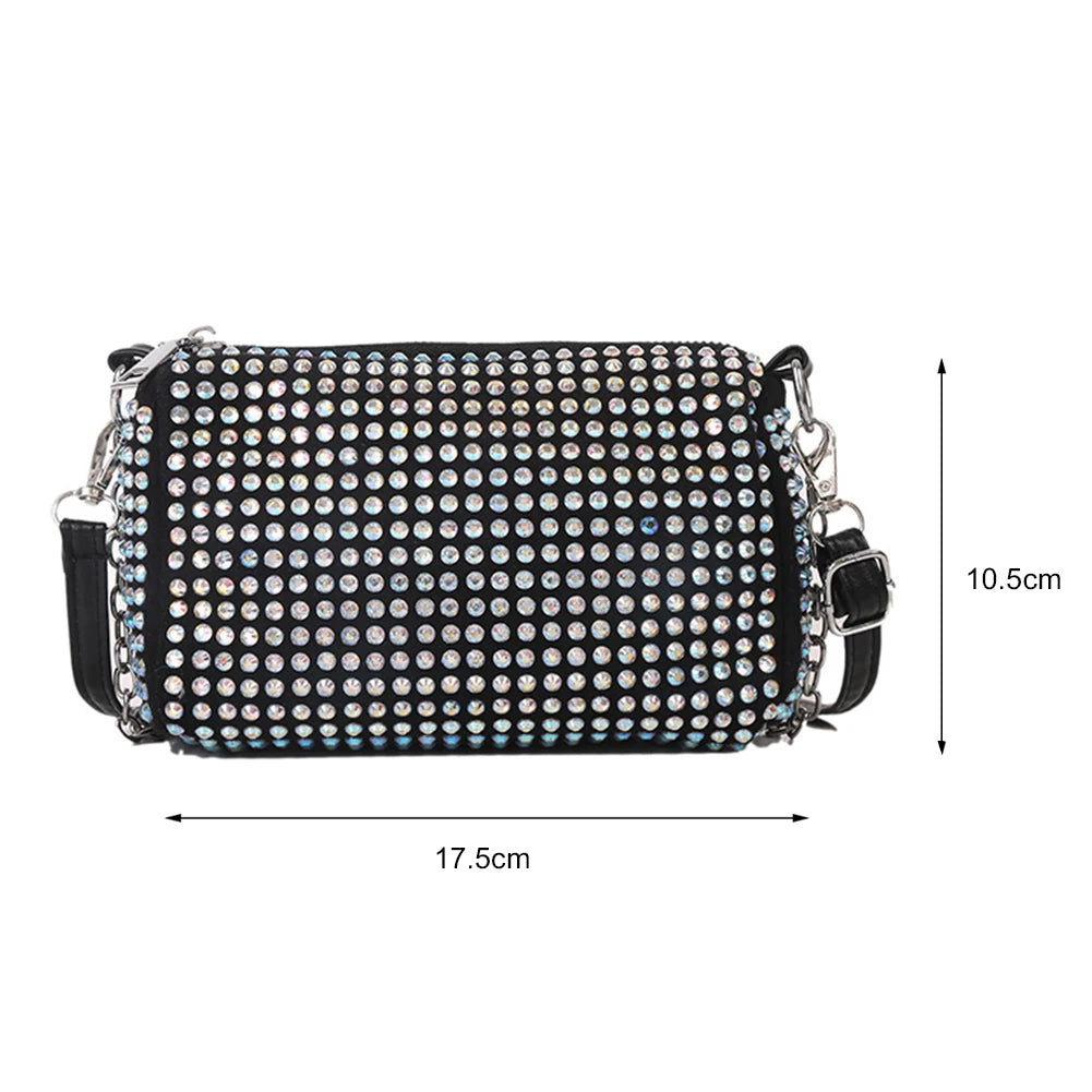 Rhinestone Shoulder Messenger Bag Women Diamond Purse Handbags