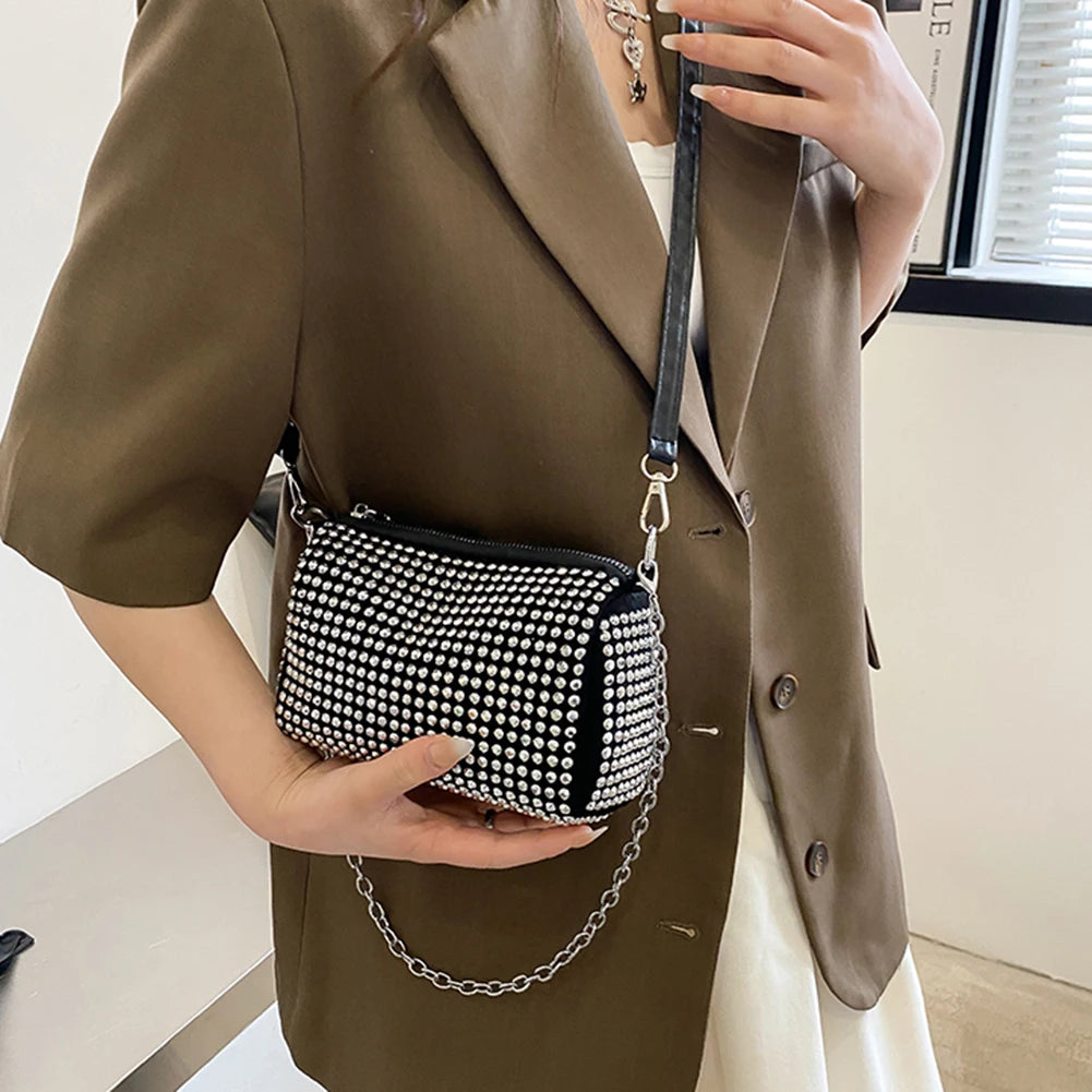 Rhinestone Shoulder Messenger Bag Women Diamond Purse Handbags