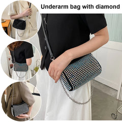 Rhinestone Shoulder Messenger Bag Women Diamond Purse Handbags