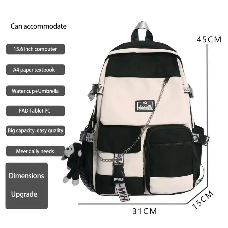 Schoolbag Student Backpack Large Capacity Boy Girl Computer Bag