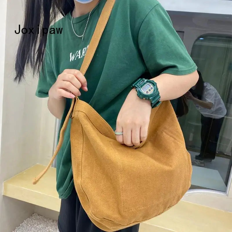 Canvas Shoulder Bag for Women Large Capacity Crossbody Bags
