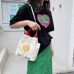 Canvas Shoulder Crossbody Bag Women Messenger Handbag