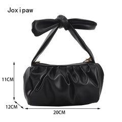 Vintage Pu Leather Zipper Shoulder Bag