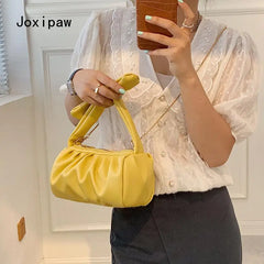 Vintage Pu Leather Zipper Shoulder Bag