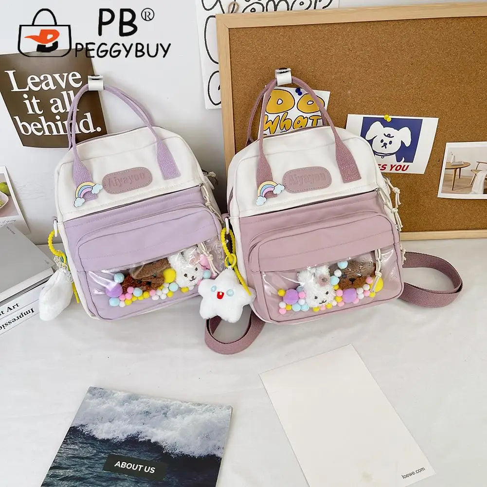 Japanese Nylon Backpack Girl Travel Totes Shoulder Bags