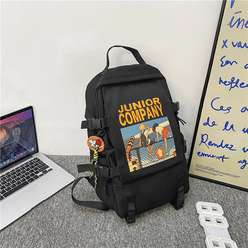 Teenager Backpack Large Capacity Waterproof School Bag Laptop Rucksack