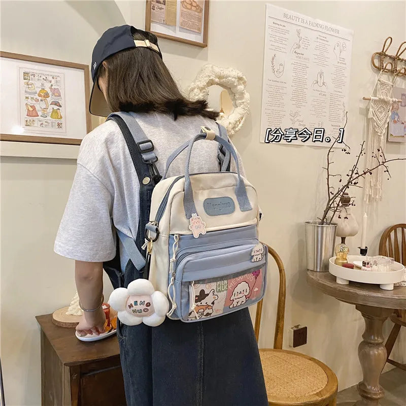 Waterproof Nylon Small Shoulder Bags for Teenage Girls Schoolbags