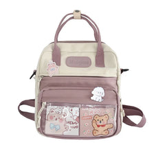Waterproof Nylon Small Shoulder Bags for Teenage Girls Schoolbags Flower Travel