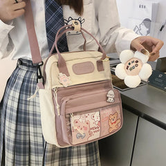 Waterproof Nylon Small Shoulder Bags for Teenage Girls Schoolbags