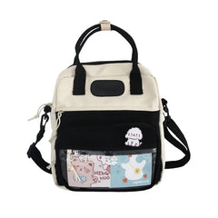 Waterproof Nylon Small Shoulder Bags for Teenage Girls Schoolbags Flower Travel