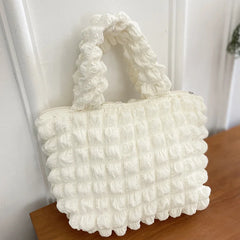 Plaid Flower Handbag Casual Shoulder Bag for Women