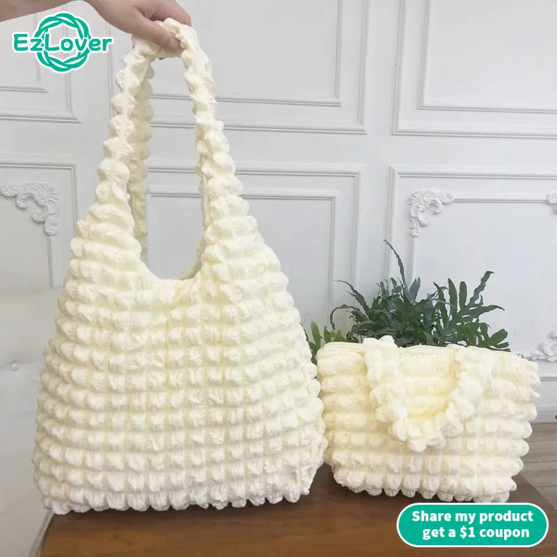 Plaid Flower Handbag Casual Shoulder Bag for Women