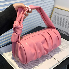 Women Folds Shoulder Bag Small PU Leather Handbags Hobos Clutch