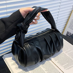 Women Folds Shoulder Bag Small PU Leather Handbags Hobos Clutch