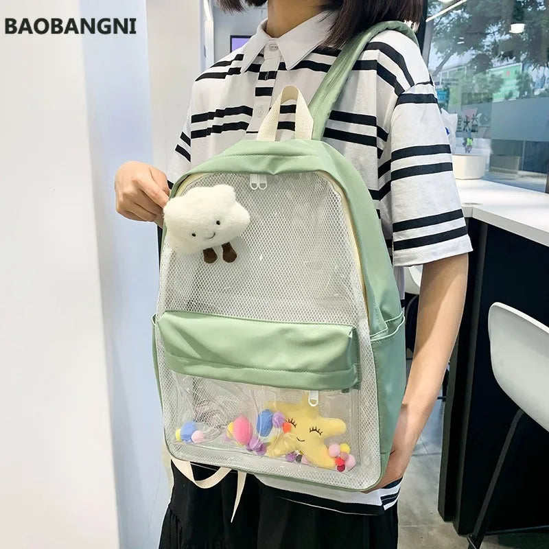Nylon Waterproof School Backpack All-match Casual Travel Backpack