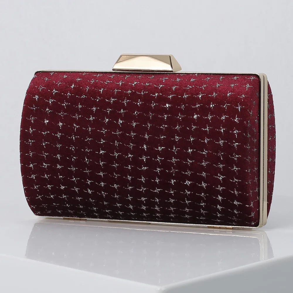 Velvet Evening Bag for Women Wedding Phone Purse Clutch Makeup Bolsas
