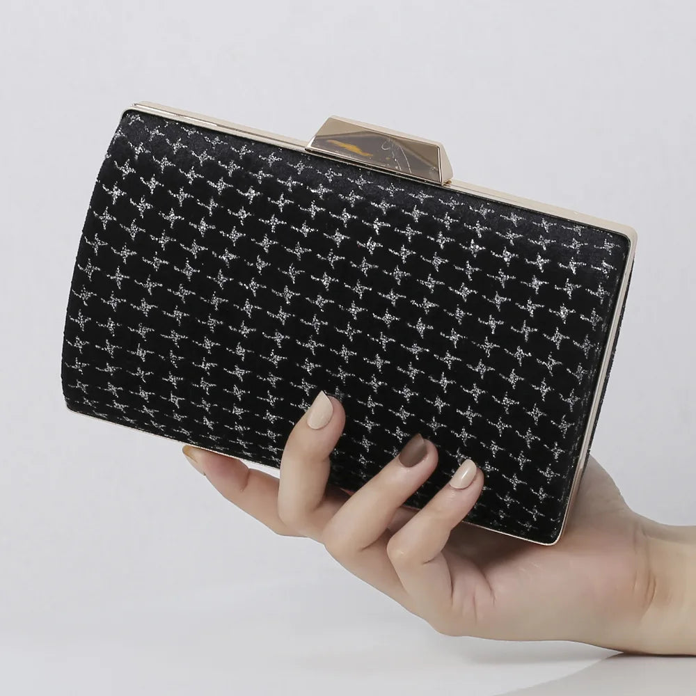 Velvet Evening Bag for Women Wedding Phone Purse Clutch Makeup Bolsas