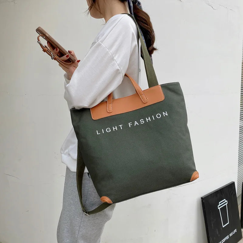 Canvas Tote Bag Large Casual Shoulder Bag Women's Messenger Handbag