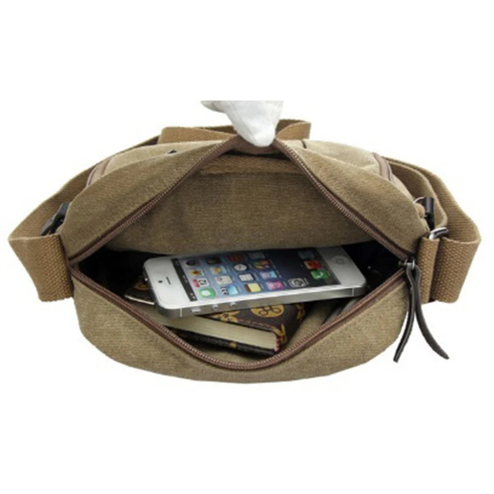 Lightweight Casual Canvas Rucksack Shoulder Sling Bag For Travel