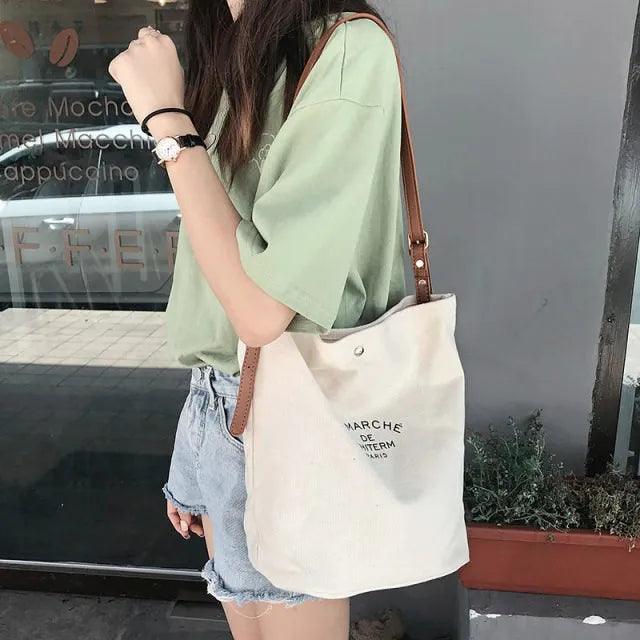 Large Capacity Casual Canvas Shoulder Bag