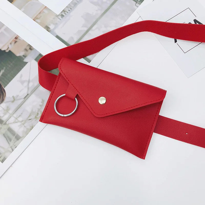 Leather Messenger Bag with Envelope Design